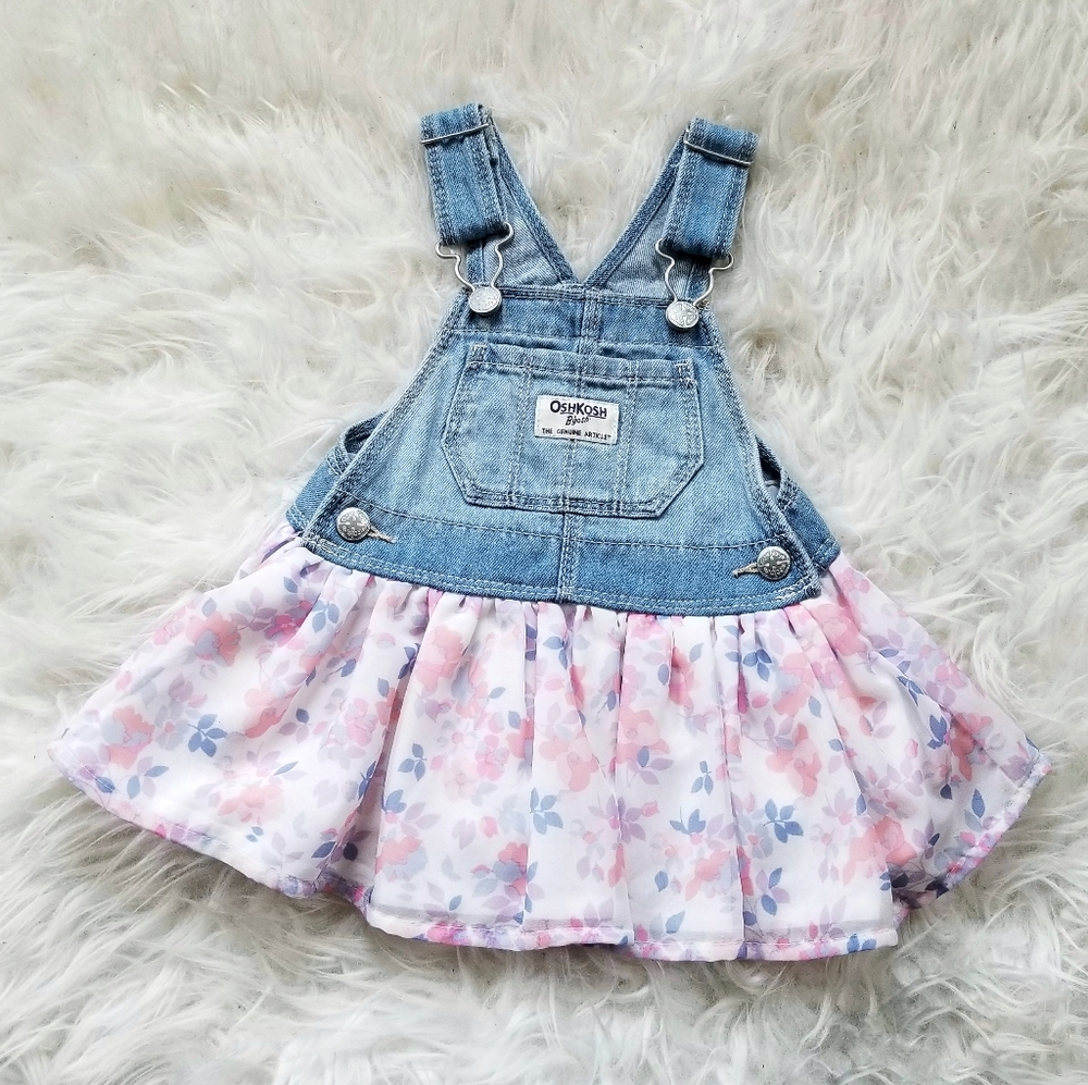 OshKosh B'gosh 6M Overalls w/ Floral Skirt